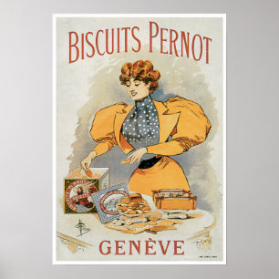 Affiches Biscuits Pernot Aliments Vintages et art