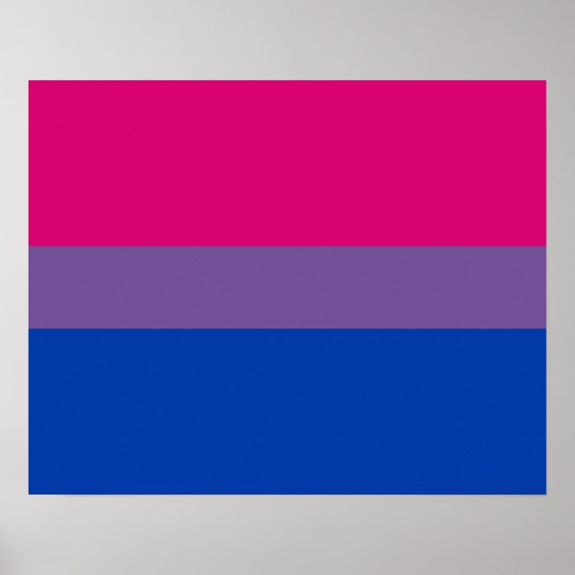 Affiches Bisexualité drapeau (Devant)