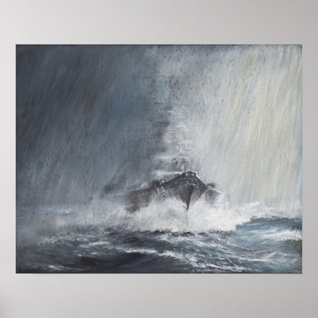 Affiches Bismarck through curtains of rain sleet (Devant)