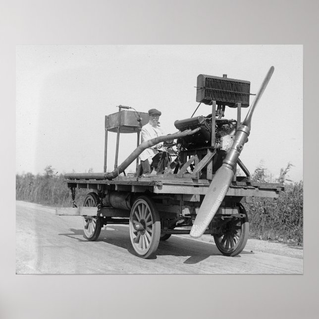 Affiches Bizarre Propeller Vehicle, 1922. Photo vintage (Devant)