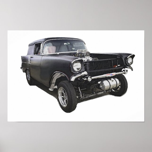 Affiches Black 1957 Chevy livraison chariot de livraison de (Devant)