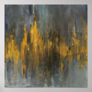 Affiches Black and Gold Abstract Print   Danhui Nai