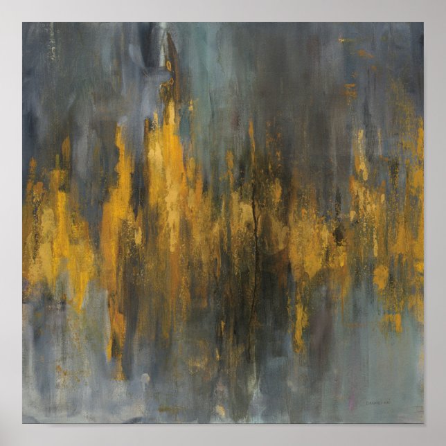 Affiches Black and Gold Abstract Print | Danhui Nai (Devant)