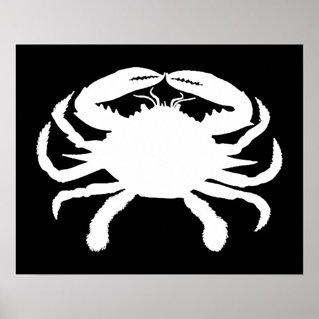 Affiches Black and White Crab (Devant)