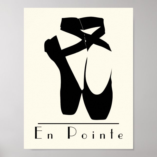 Affiches Black Ballet Shoes En Pointe (Devant)