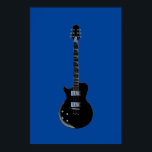 Affiches Black Blue Pop Art Guitare électrique<br><div class="desc">Instruments de musique Dessins graphiques Illustrations</div>