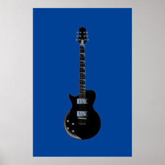 Affiches Black Blue Pop Art Guitare électrique