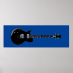 Affiches Black Blue Pop Art Guitare électrique Imprimer<br><div class="desc">Instruments de musique Dessins graphiques Illustrations</div>