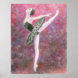 Affiches Black Swan Ballet Art Print