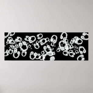 Affiches black&white DJ headphone