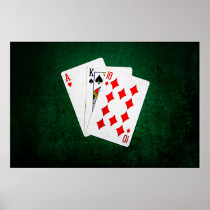 Affiches Blackjack 21 point - As, King, Ten