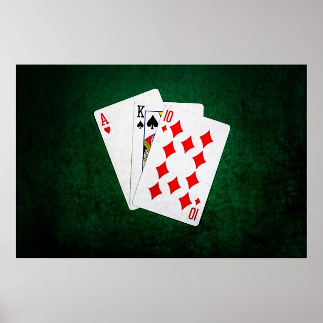 Affiches Blackjack 21 point - As, King, Ten (Devant)