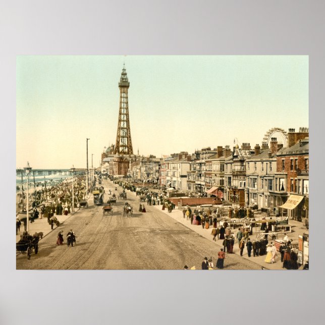 Affiches Blackpool Promenade, Lancashire, England (Devant)