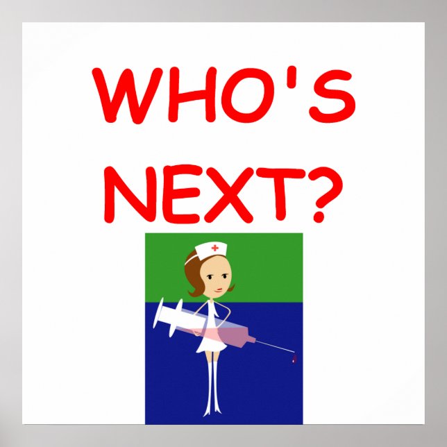 Affiches blague de soins infirmiers (Devant)