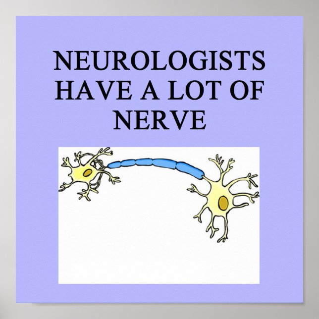 Affiches blague NEUROLOGISTE (Devant)