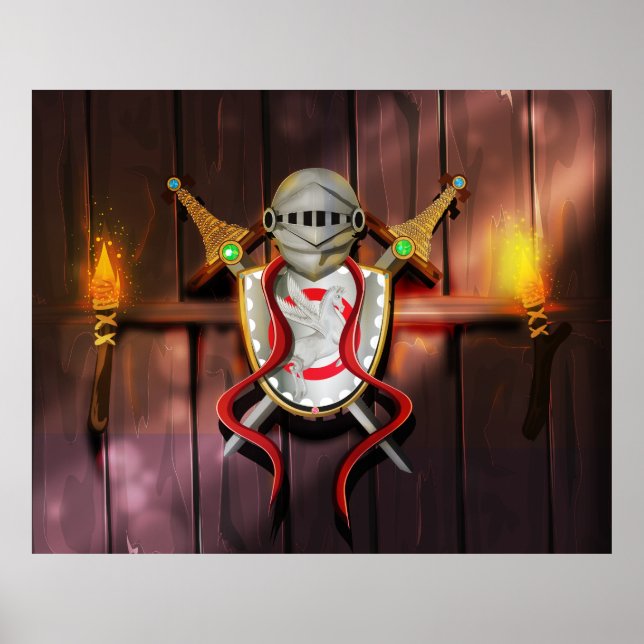Affiches Blason médiéval (Devant)