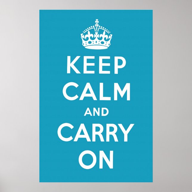 Affiches Bleu caraïbe (Devant)