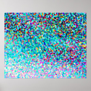Affiches Bleu coloré Multicolore Moderne Motif Abstrait