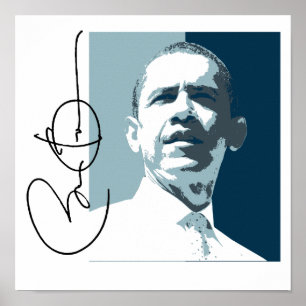 AFFICHES BLEU DE DIRECTION D'OBAMA - .PNG