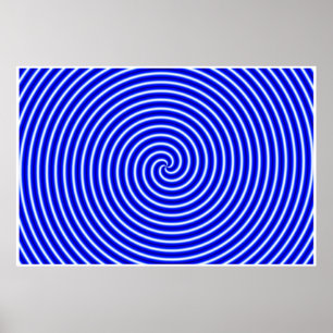 Affiches Bleu de Hypno d'illusion optique