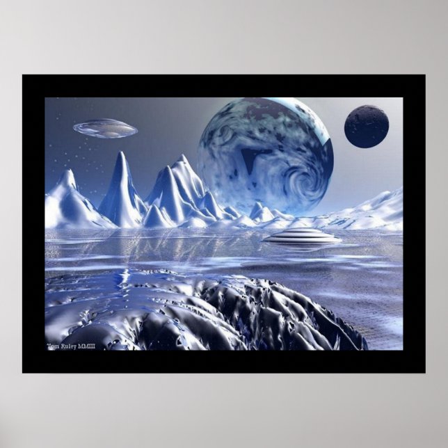 Affiches Bleu glace (Devant)
