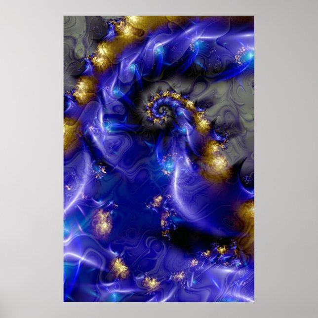 Affiches Bleu profond. (Devant)