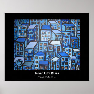 Affiches Bleus de centre urbain