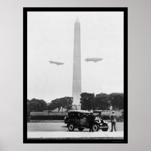 Affiches Blimps Near the Washington Monument 1924
