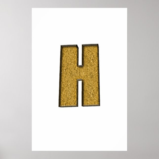 Affiches Bling Gold H (Devant)
