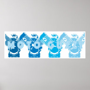 Affiches Bloc moteur en pierre de Moto Guzzi V7