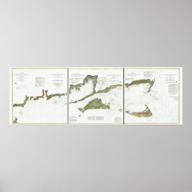 Affiches Block Island, Nantucket et Martha’s (png) (Devant)