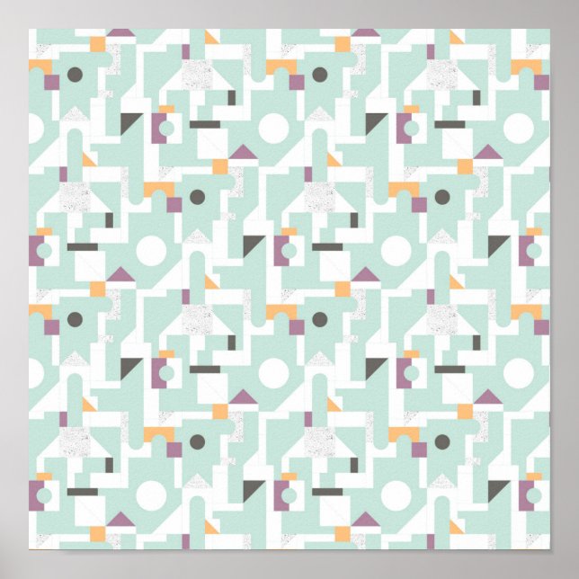 Affiches Blocs de construction - bleu (Devant)