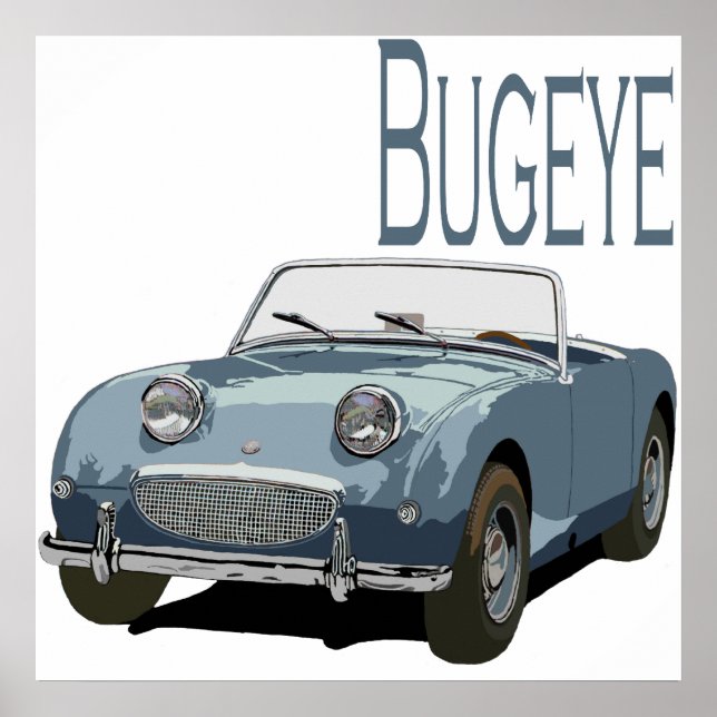 Affiches Blue Austin Healey Sprite (Devant)
