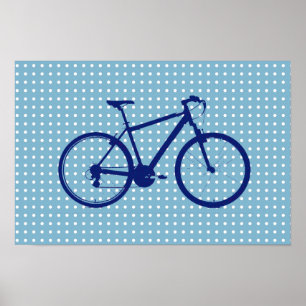 Affiches blue bike ~ dots