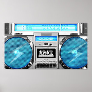 Affiches Blue boombox