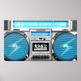 Affiches Blue boombox