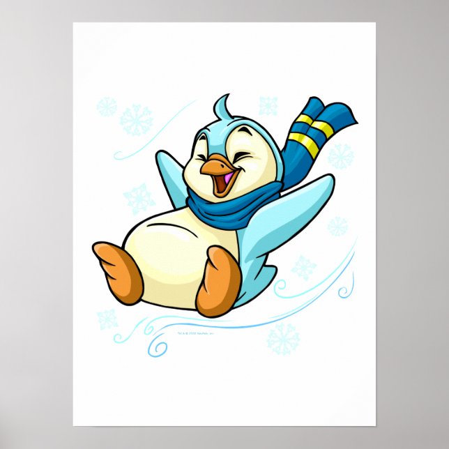 Affiches Blue Bruce glissant sur la glace (Devant)