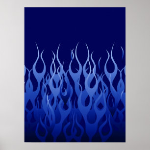 Affiches Blue Cool sur Blue Racing Flames