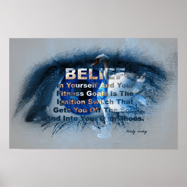 Affiches Blue Eye of Fitness Belief! (Devant)