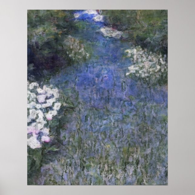 Affiches Blue Forest Path Impressionist Oilpaint (Devant)