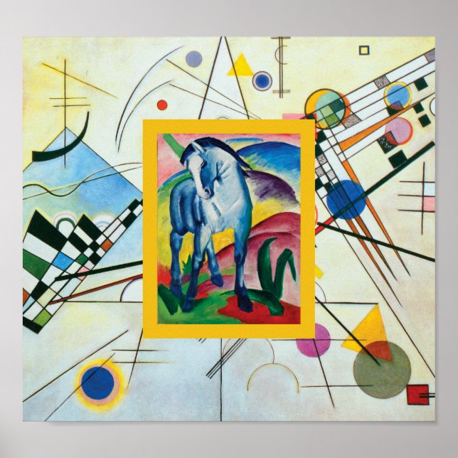Affiches Blue Horse I par Franz Marc (Devant)
