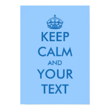 Affiches Blue KeepCalm | modèle personnalisable
