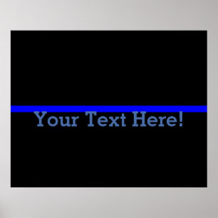 Affiches Blue Line mince symbolique personnalisent ceci