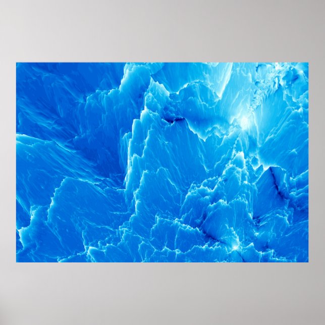 Affiches Blue mountains. Fractal pattern (Devant)
