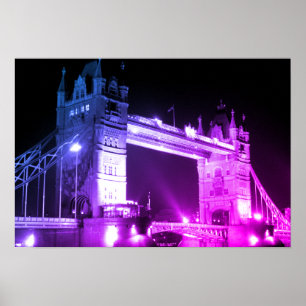 Affiches Blue Night London Tower Bridge