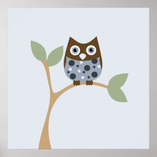 Affiches Blue Owl Baby