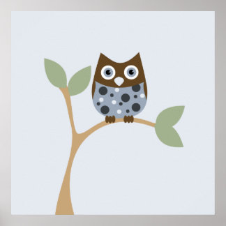 Affiches Blue Owl Baby