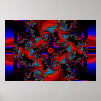 Affiches Blue Red et Green font bataille