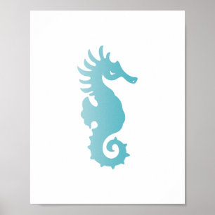 Affiches Blue Seahorse Beach Art