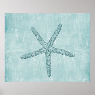 Affiches Blue Starfish plage mer mer mer mer